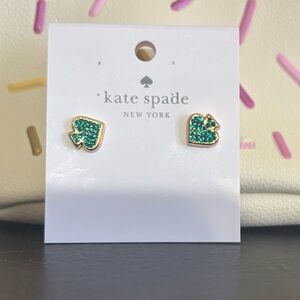 Kate ♠️ Spaid NWT Green Clover Stud Earrings